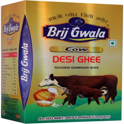 brij gwala Made Traditionally from Curd |Pure Cow Ghee for Better Digestion & Immunity Ghee 1 L Tetrapack