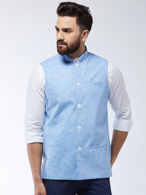 SOJANYA Sleeveless Self Design Men Jacket