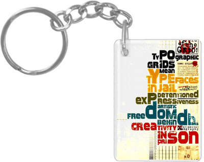 hamsa print world K627 Key Chain