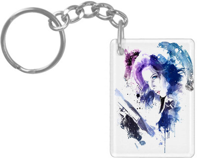 hamsa print world K555 Key Chain