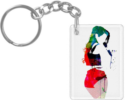 hamsa print world K309 Key Chain
