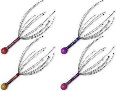 Mj Ragav Massager Hand Held Scalp Head Massager, Set of 4 Massager Hand Held Scalp Head Massager, Set of 4 Massager(Multicolor)