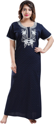Mahaarani Women Nighty(Blue)
