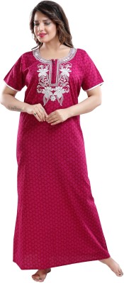 Mahaarani Women Nighty(Pink)