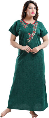 Mahaarani Women Nighty(Green)
