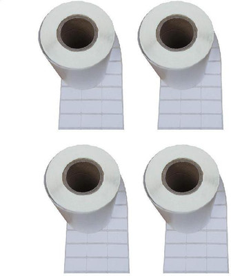 youlogic 34MMX22MM Barcode Label 3''up Self-adhesive Paper Label (White) 1ROLL 5000 LABELS Pack of 4 Roll cromo Paper Label(White)