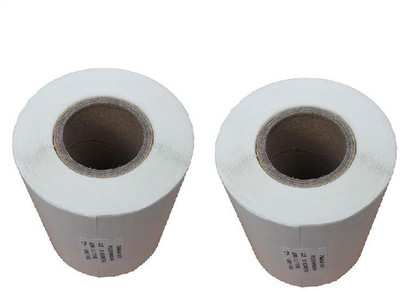 youlogic 50MMX38MM Barcode Label Self-adhesive Paper Label (White) 1ROLL 2000 LABELS - 2''up Pack of 2 Roll cromo Paper Label(White)