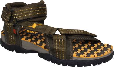 Sparx Sparx Men SS 202 Olive Yellow Floater Sandals Men Olive