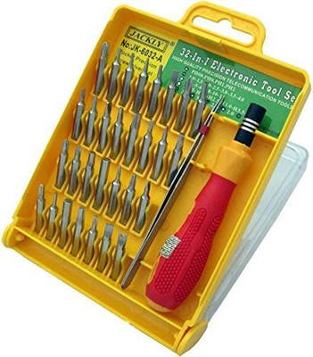 YUV JK-6032E 32 In 1 Interchangeable Precise Screwdriver Tool Set with Magnetic Holder Precision Screwdriver Set(Pack of 32)