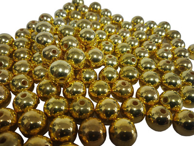 Utkarsh Pack of 400 Gram (375 Pcs Approx) 12mm Golden Pearl/moti Craft Material for Artificial Jewellery,beading,scrap Booking,craftworks and Decorations Golden Beads(400 g)