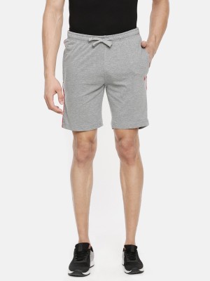 Dollar Solid Men Grey Sports Shorts