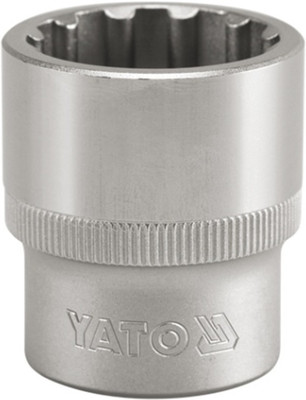 YATO YT-1478 1/2 inch Drive Spline Socket and Chrome finish with 27mm size Socket Set(Pack of 1)