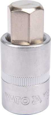 YATO YT-04388 Professional HEX 17mm shaft and 1/2 inch Drive Socket Bit with Chromium Plated for Car or Mechanical Workshop Socket Set(Pack of 1)
