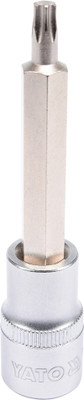 YATO YT-04323 1/2 inch Drive Torx Socket Bit Tool for Car or Mechanical Workshop with Chrome-plated Cap and Size T30 Socket Set(Pack of 1)
