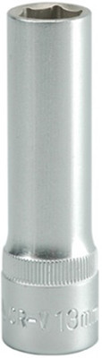 YATO YT-1226 1/2 inch Drive Deep Hexagonal Chrome Finish Socket with Size 13mm and symbol 50BV30 Socket Set(Pack of 1)