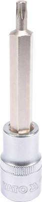 YATO YT-04322 1/2 inch Drive Torx Socket Bit Tool for Car or Mechanical Workshop with Chrome-plated Cap and Size T27 Socket Set(Pack of 1)
