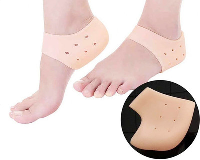 RBS Soft (2XL size) Silicone Gel Heel Pad Socks for Pain Relief - 1 Pair Heel Support(Multicolor)
