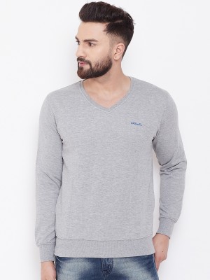 Adobe Full Sleeve Solid Men Sweatshirt