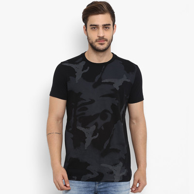 mufti-printed-men-round-neck-black-t-shirt