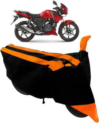 High Quality Waterproof Two Wheeler Cover for TVS(Apache RTR 160, Orange, Black)