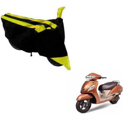 AK Star Waterproof Two Wheeler Cover for TVS(Jupiter, Yellow, Black)