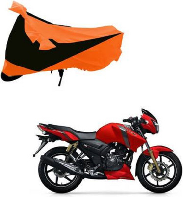 High Quality Waterproof Two Wheeler Cover for TVS(Apache RTR 160, Orange, Black)