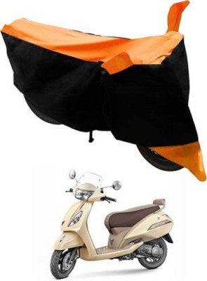 High Quality Waterproof Two Wheeler Cover for TVS(Jupiter, Black, Orange)
