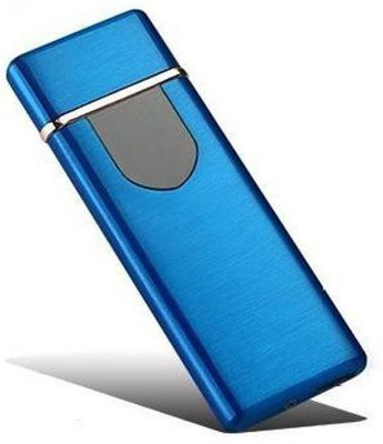 Gabbar Mini Electronic Touch Sensor Metal Lighter Flame-Less Slim Cigarette USB Rechargeable Lighter with Battery Indicator Cigarette Lighter(Blue)
