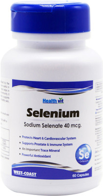 HealthVit Selenium 40 mcg For Immune System Support- 60 Capsules(60 No)