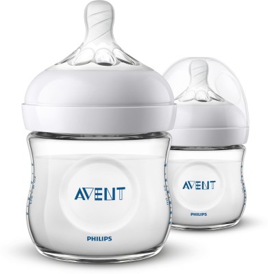 Philips Avent NATURAL 2.0 BOTTLE 125ml Pack of 2 - 250 ml(clear, white)