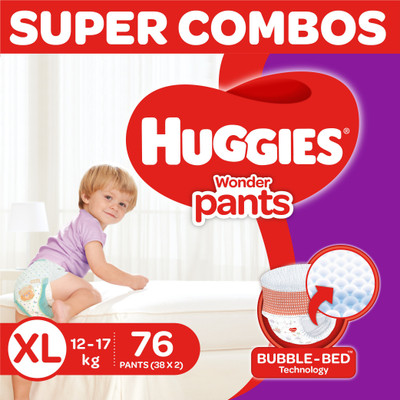 Huggies Wonder Pants diapers -Combo pack - XL(76 Pieces)