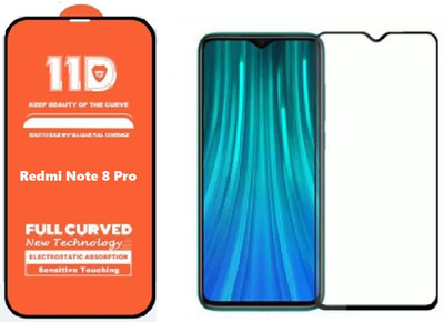 ISAAK Edge To Edge Tempered Glass for Redmi Note 8 Pro Edge to Edge, Full Glue 11D Tempered Glass with 9H Hardness(Pack of 1)