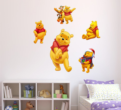 fuzzy 100 cm Cartoon Self Adhesive Sticker(Pack of 1)