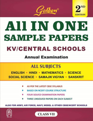 Golden All in One Sample Papers (CBSE Board) for Class 7(English, Paperback, Dr. Hari Kishan (Mathematics), Neeru Jaggi (English, Dr. RC Gupta (Science), Dr. Kanchan Sharma (Hindi), Yogita Kapuria (Sanskrit), Sheli Rani (Samajik Vigyan), Social Science)) Golden All in One Sample Papers (CBSE Board) for Class 7(English, Paperback, Dr. Hari Kishan (Mathematics), Neeru Jaggi (English, Dr. RC Gupta (Science), Dr. Kanchan Sharma (Hindi), Yogita Kapuria (Sanskrit), Sheli Rani (Samajik Vigyan), Social Science))