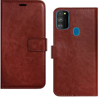Spicesun Flip Cover for Samsung Galaxy M30s(Brown, Shock Proof, Pack of: 1)