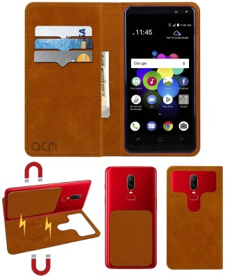 ACM Flip Cover for Ismart Is 56(Gold, Cases with Holder, Pack of: 1)