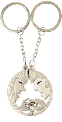 Universal Romantic Proposing Couple Finger Ring Keychain Magnetic Key Chain Key Chain