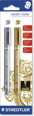 STAEDTLER Metallic Marker(Set of 2, Gold, Silver)