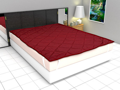 Ronak Sales Elastic Strap Single Size Mattress Cover(Red)