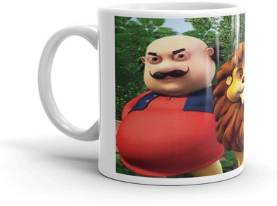 Gift4You Motu Patlu Cups for Kids | Motu Patlu Coffee Cup and Cups Gifts | Cartoons Cup and Milk Cup for Child| Ceramic ( )SF250 Ceramic Coffee Mug(330 ml)