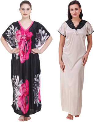 YUALIN CREATION Women Nighty Set(Multicolor)