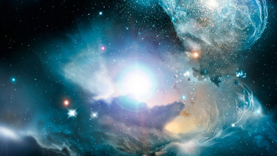 universe Sticker Poster|cosmic posters|planet poster|size:12x18 inch Paper Print(12 inch X 18 inch, Rolled)