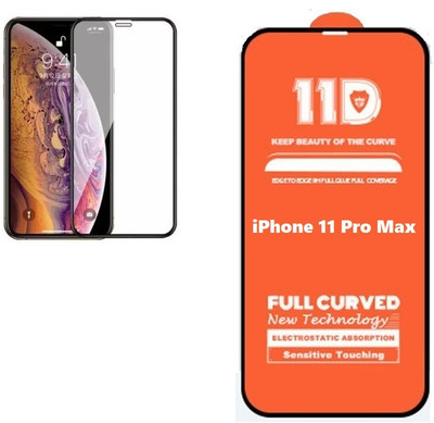 ISAAK Edge To Edge Tempered Glass for iPhone 11 Pro Max Full Glue 11D(Pack of 1)