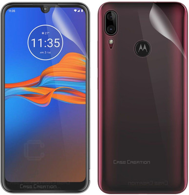 Case Creation Front and Back Screen Guard for Motorola Moto E6 Plus Front Back Screen Guard(Pack of 2)