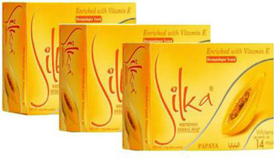 SILKA Minimizing Skin ,Extract Skin Glowing(3 x 45 g)