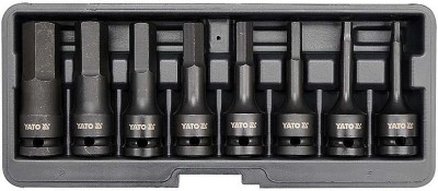 YATO YT-1066 1/2 inch CrMo Impact Bit Socket Set-6mm,7mm,8mm,10mm,12mm,14mm,17mm,19mm Socket Set(Pack of 8)