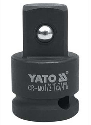 YATO YT-1067 Cold Forged CrMo 1/2inch (F)X3/4inch (M) Drive Black Phosphated Surface Impact Adaptor-30mm Socket Set(Pack of 1)