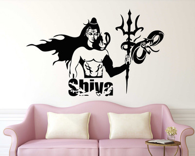 Wallzone 90 cm Lord Shivan Removable Sticker(Pack of 1)