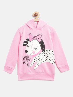 Lazy Shark Full Sleeve Graphic Print Girls Sweatshirt