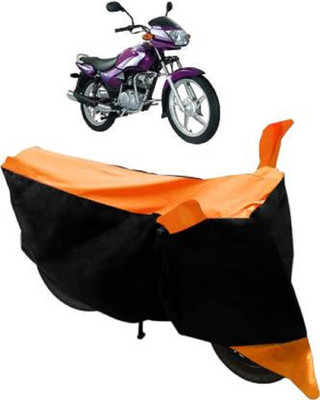 AK Star Waterproof Two Wheeler Cover for TVS(Star City, Orange, Black)